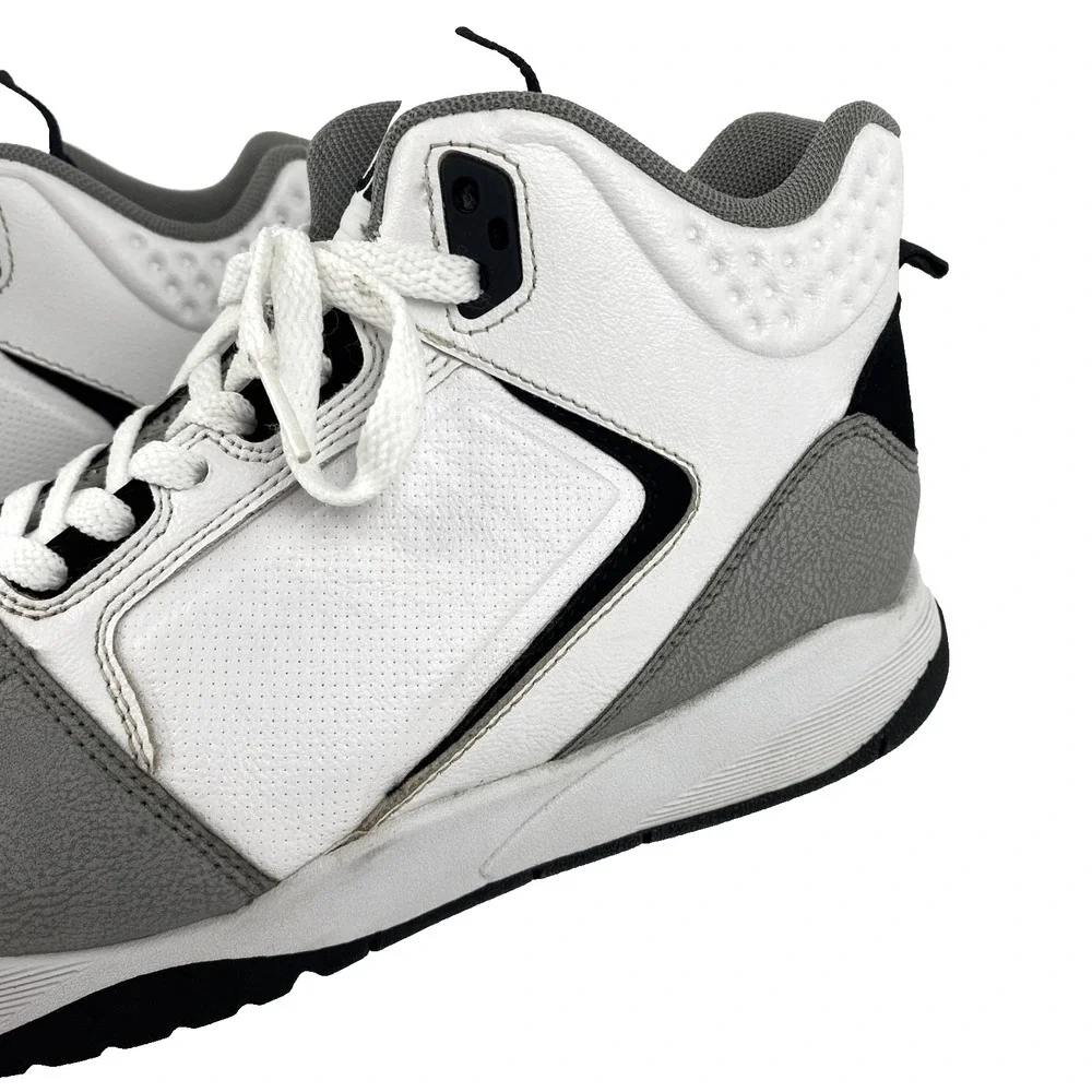 FUBU Heritage Tennis Shoes Men's 8 High Tops LKNU 40.5 White Gray Sneakers Retro